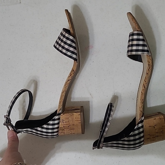 Rampage sandals with Black and White Gingham Pattern Size 8.5 - Picture 4 of 9